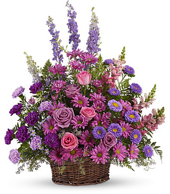 Gracious Lavender Basket from Scott's House of Flowers in Lawton, OK